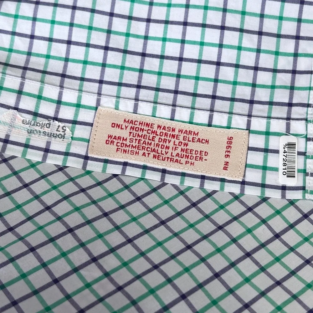 Brooks Brothers Shirt All Cotton Long Sleeve Button Down Windowpane Check - Picture 10 of 14